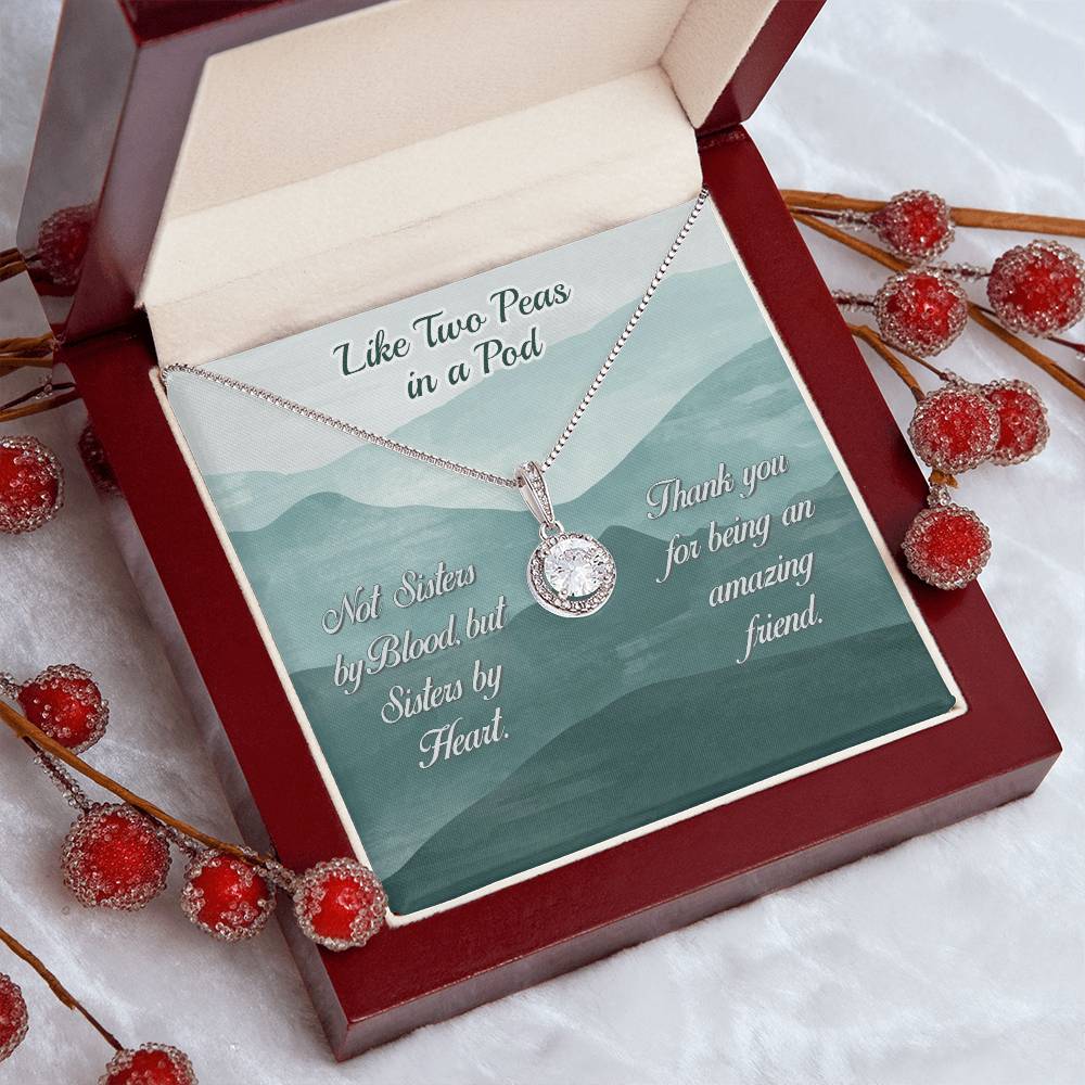 Sisters by Heart Two Peas in a Pod Eternal Hope Necklace