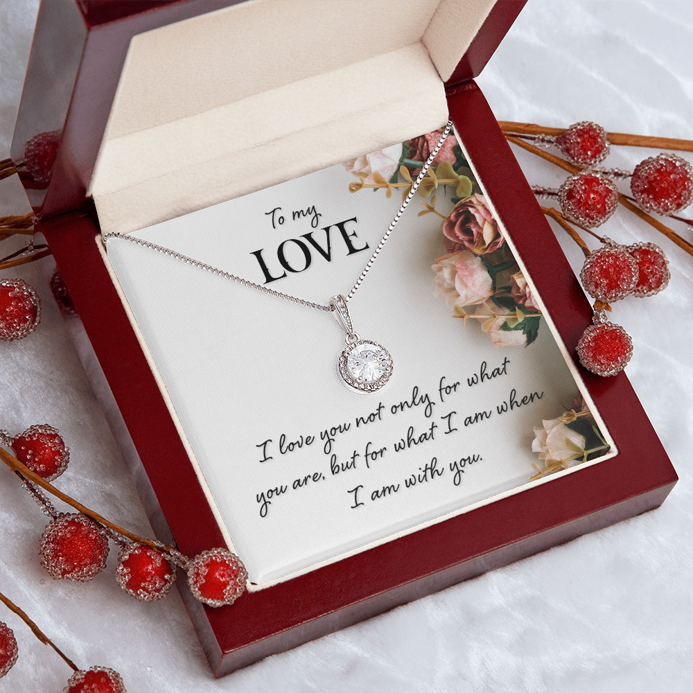 To My Precious Wife, Through Ups and Downs Eternal Hope Necklace