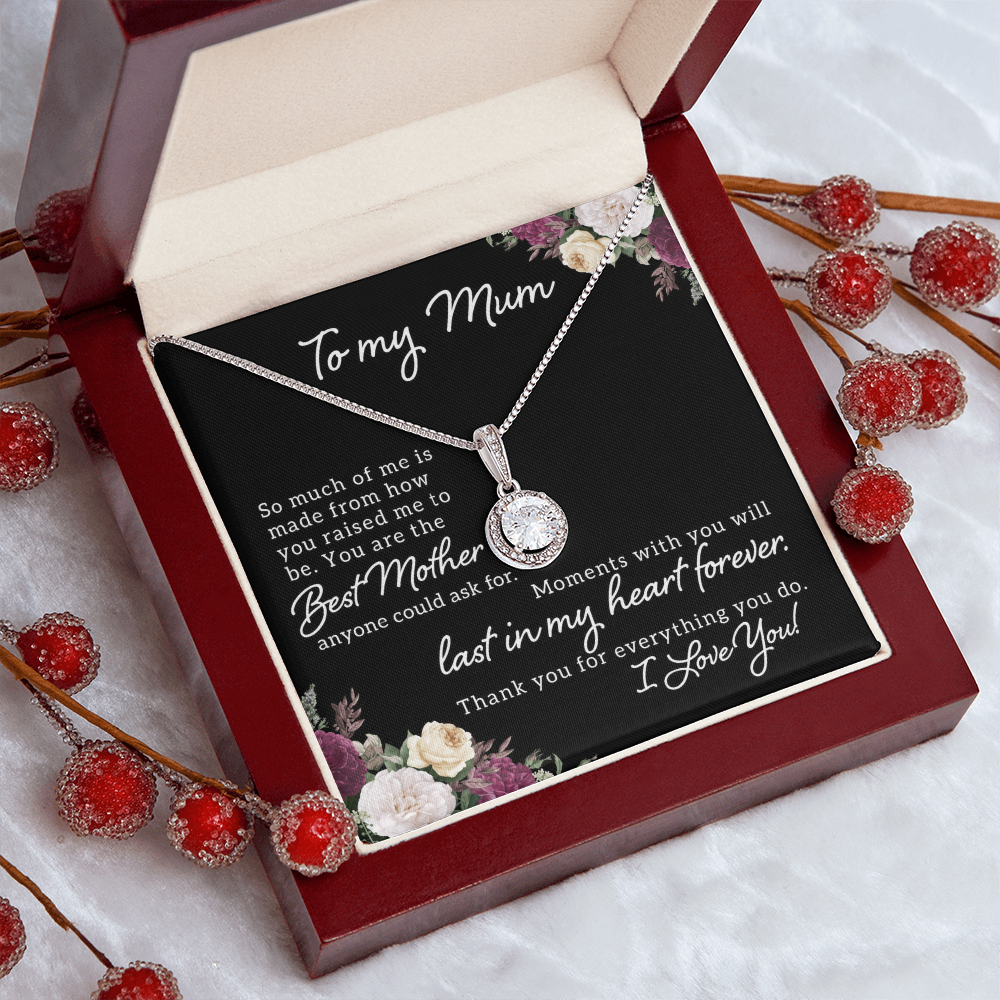 To My Mum, Best Mother Ever Eternal Hope Necklace