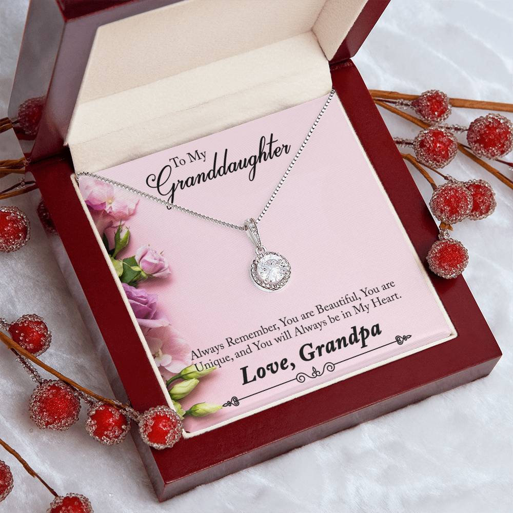 To My Granddaughter Always in My Heart Eternal Hope Necklace