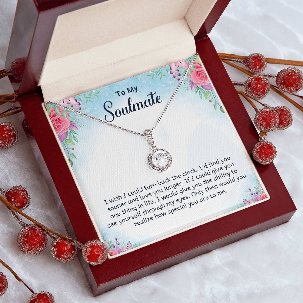 To My Soulmate, Love You Longer Eternal Hope Necklace