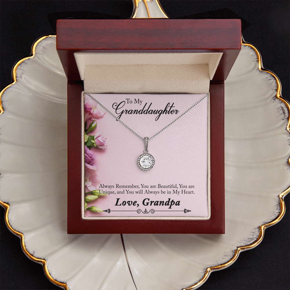 To My Granddaughter Always in My Heart Eternal Hope Necklace
