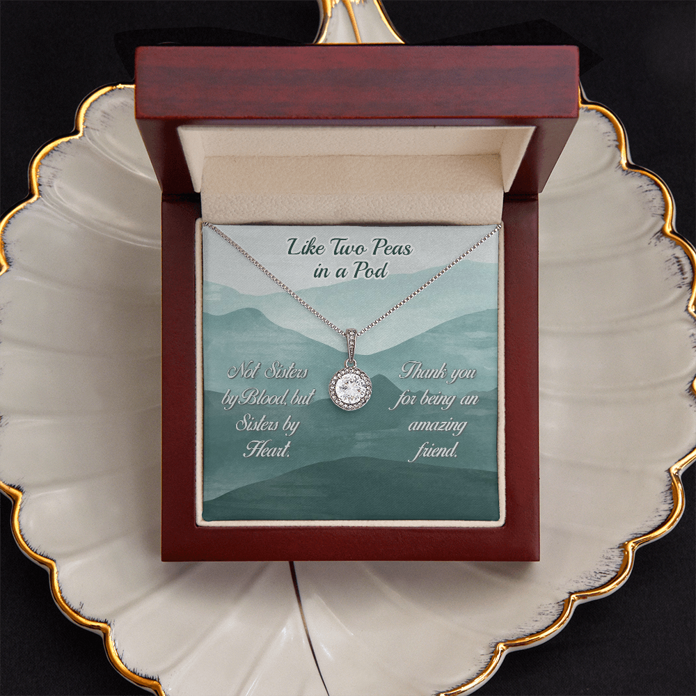Sisters by Heart Two Peas in a Pod Eternal Hope Necklace