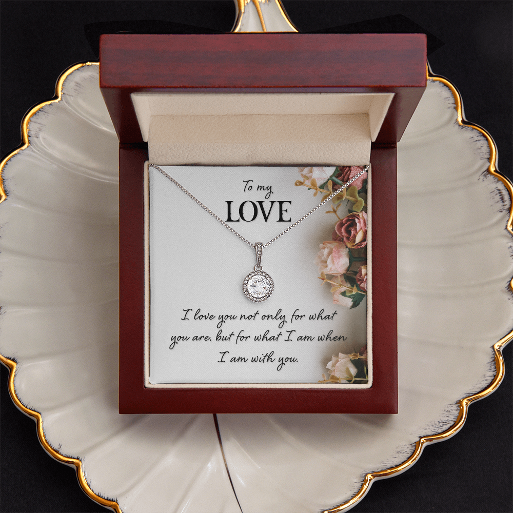 To My Precious Wife, Through Ups and Downs Eternal Hope Necklace