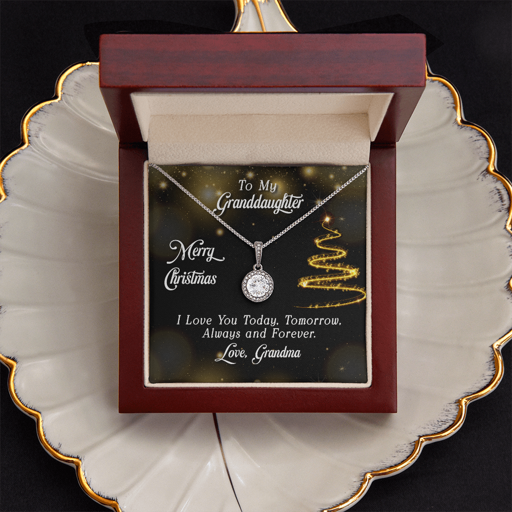 To My Granddaughter, Merry Christmas Eternal Hope Necklace