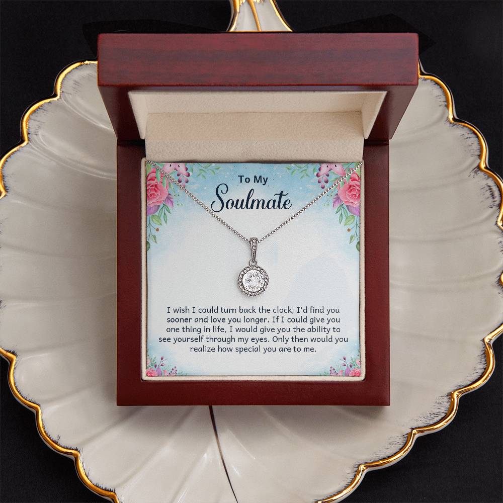 To My Soulmate, Love You Longer Eternal Hope Necklace