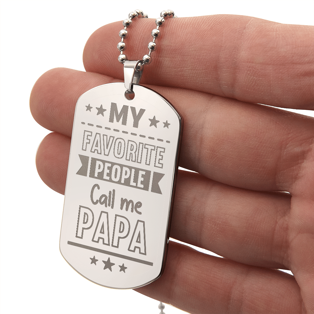 Dog Tag Necklace - Engraved