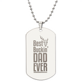 To My Dad – My Hero Engraved Dog Tag Necklace