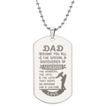 The Joys of Fatherhood Engraved Dog Tag Necklace