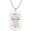 My Favorite People Call Me Papa Engraved Dog Tag Necklace