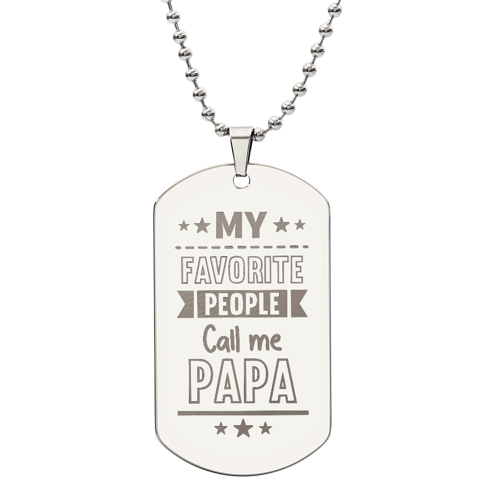 Dog Tag Necklace - Engraved