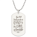 Dad & His Girl Forever Engraved Dog Tag Necklace