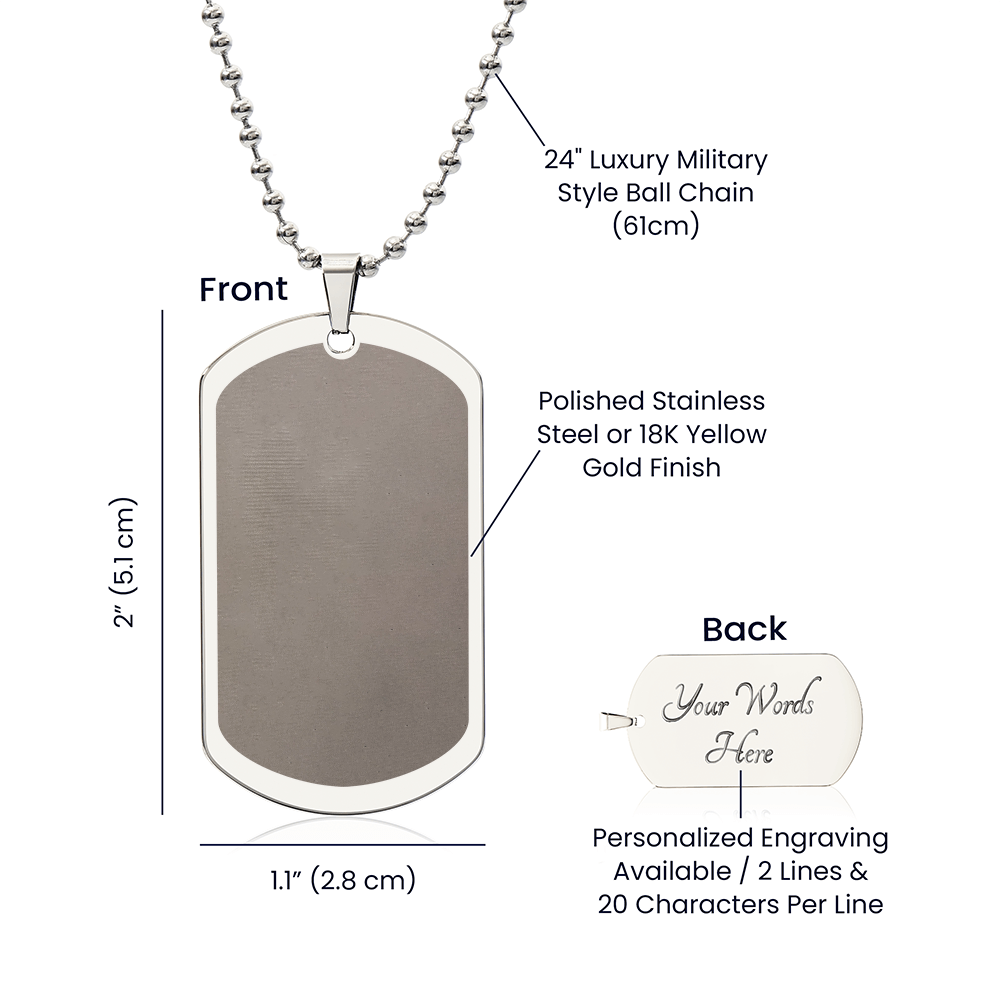 Dog Tag Necklace - Engraved