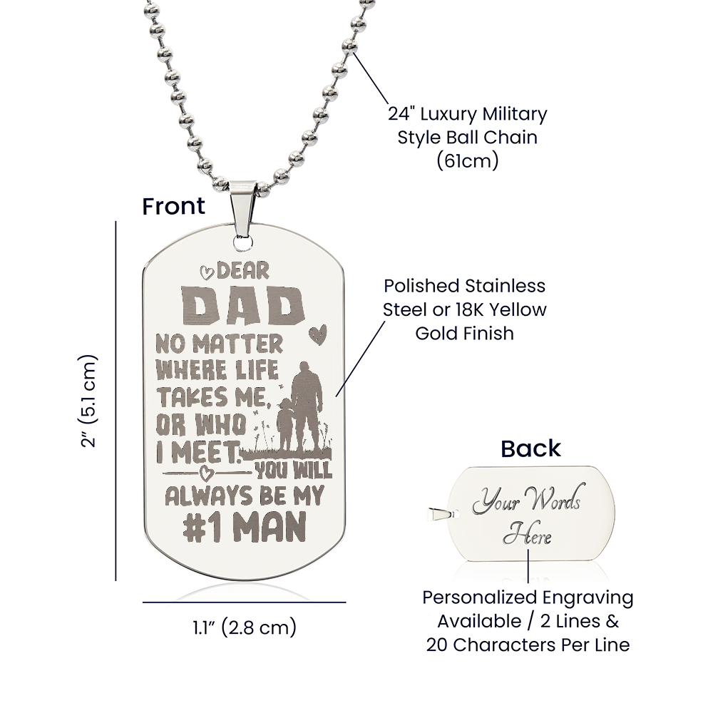 Dog Tag Necklace - Engraved