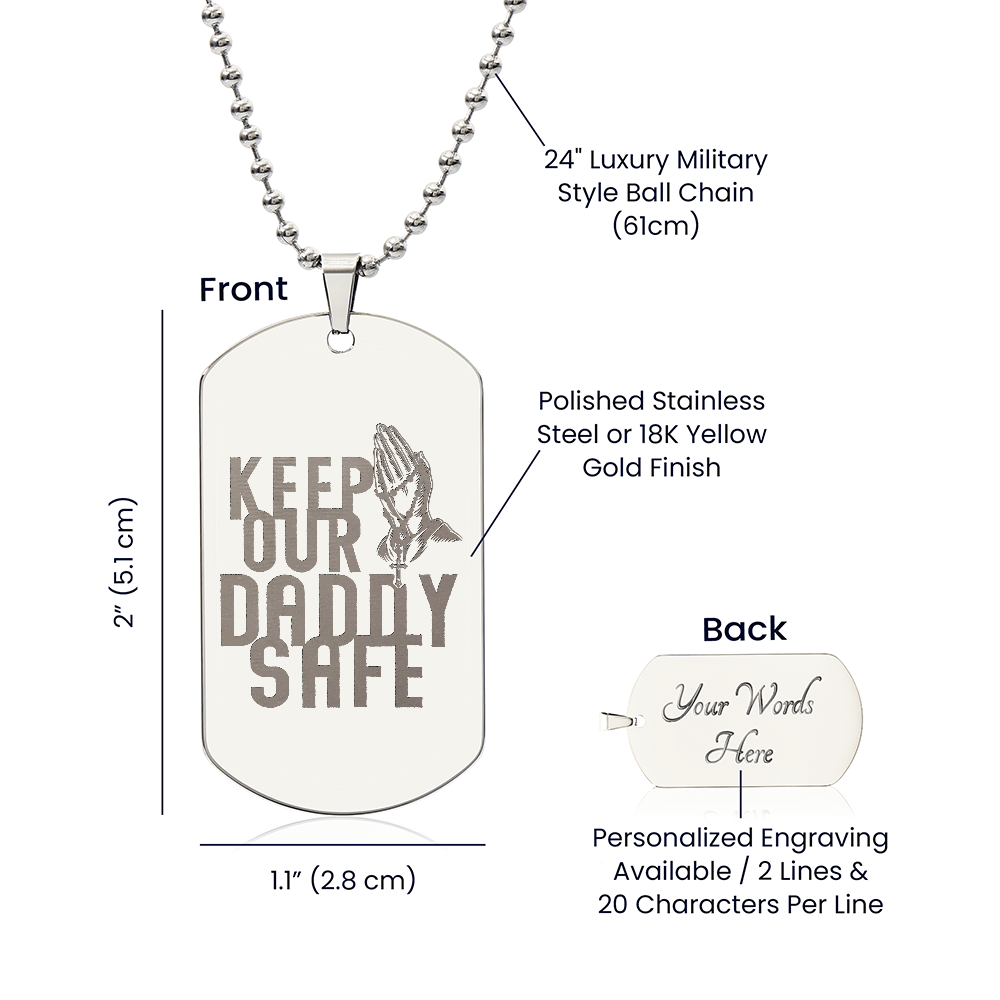Dog Tag Necklace - Engraved