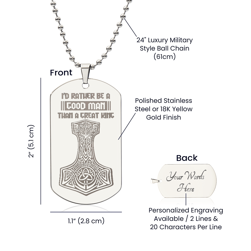 Dog Tag Necklace - Engraved