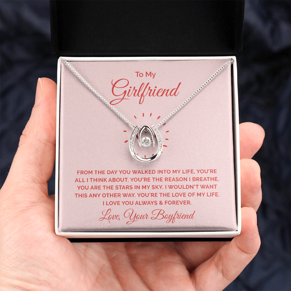 To My Girlfriend Stars in My Sky Lucky In Love Necklace