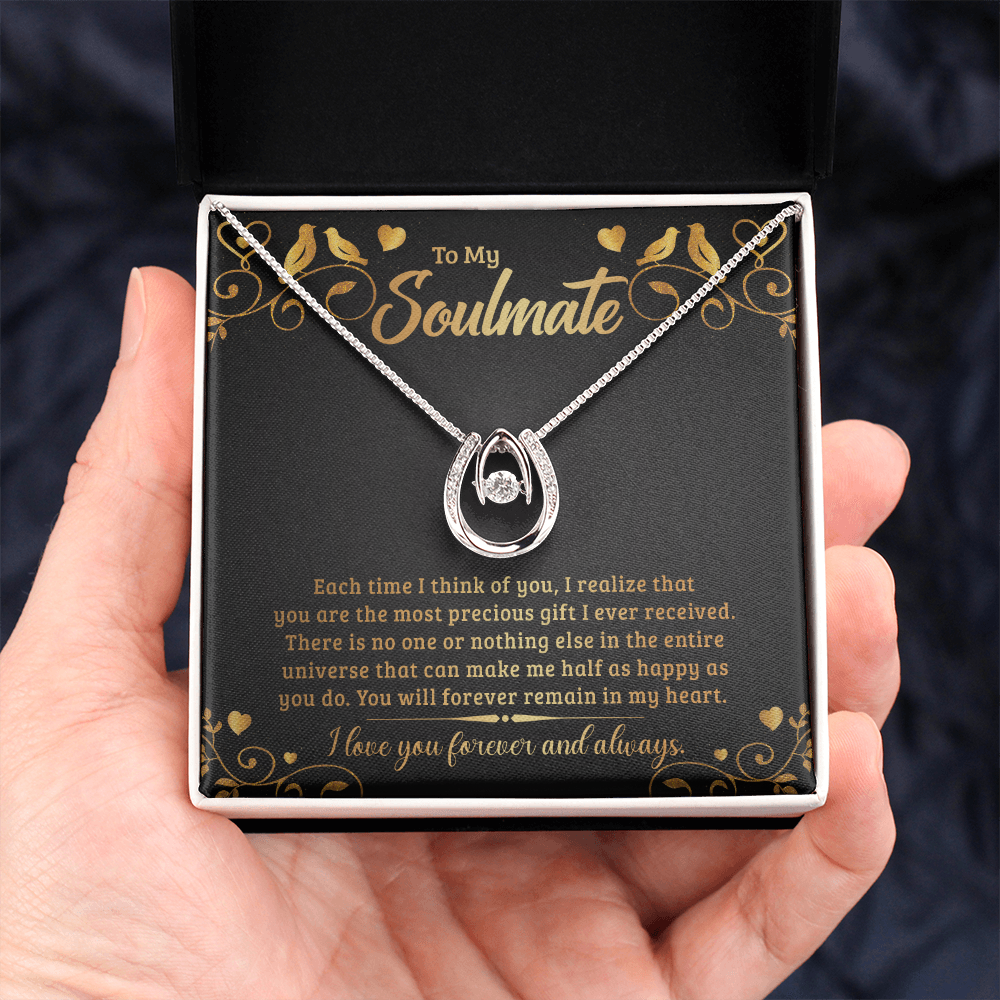 To My Soulmate Precious Gift Lucky In Love Necklace