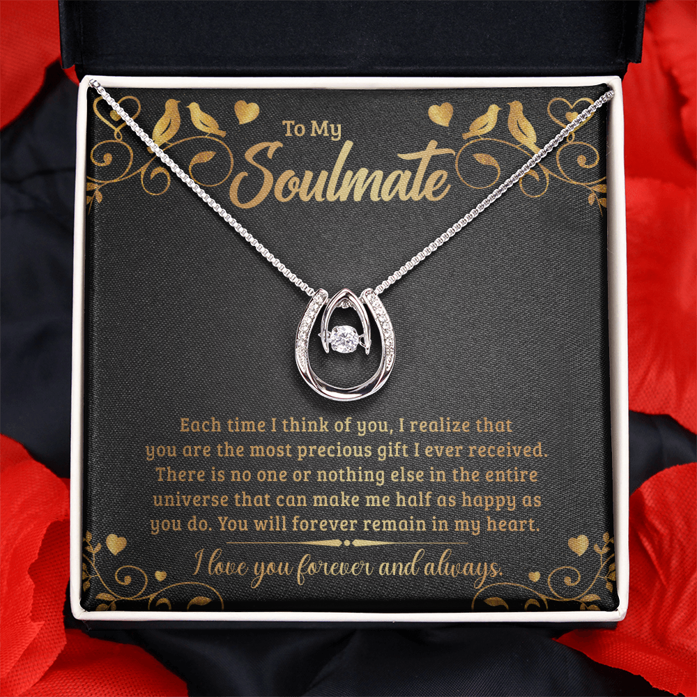 To My Soulmate Precious Gift Lucky In Love Necklace