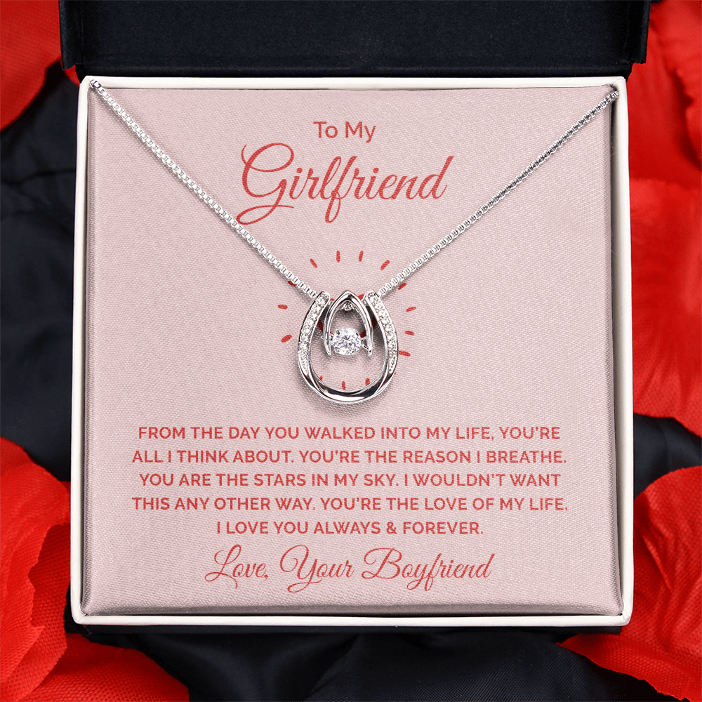 To My Girlfriend Stars in My Sky Lucky In Love Necklace