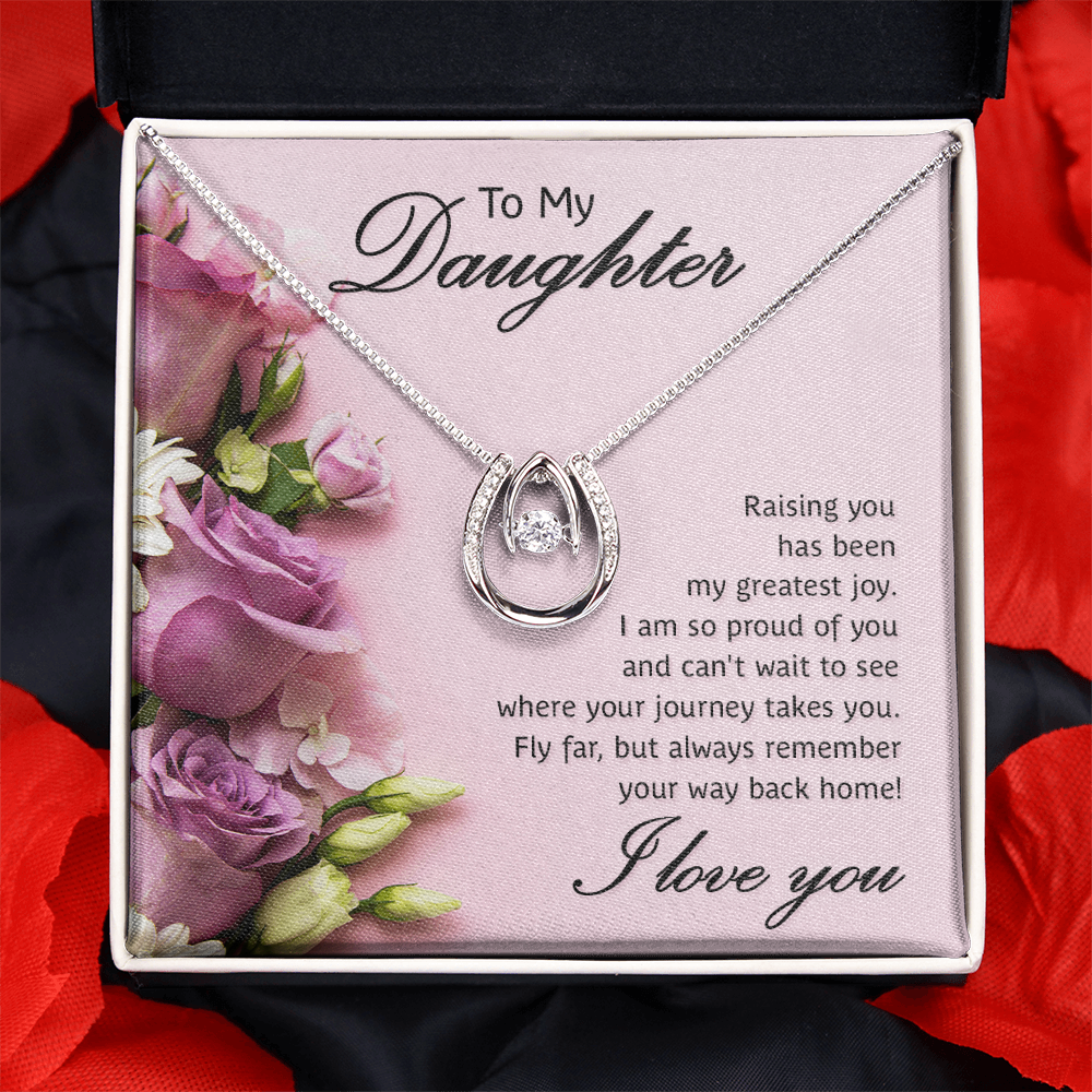 To My Daughter Greatest Joy Lucky In Love Necklace