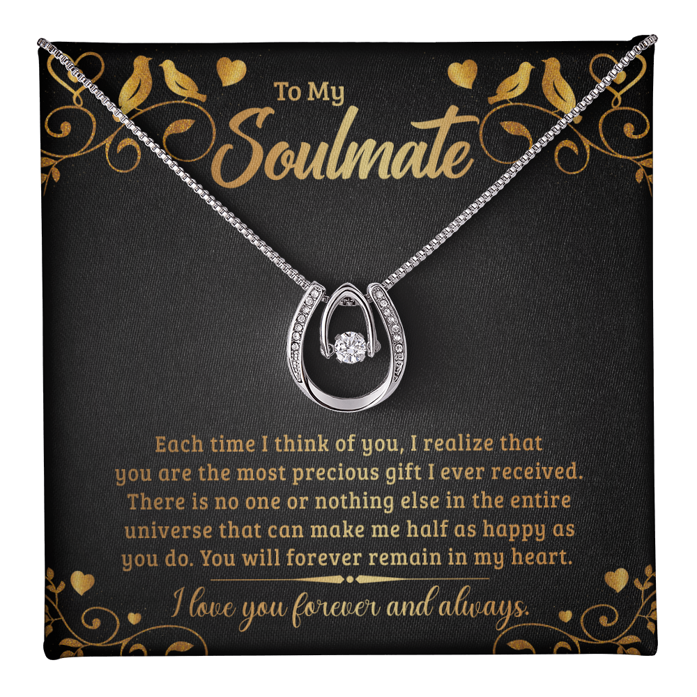 To My Soulmate Precious Gift Lucky In Love Necklace