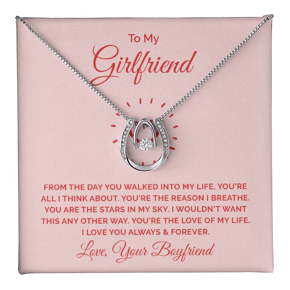 To My Girlfriend Stars in My Sky Lucky In Love Necklace