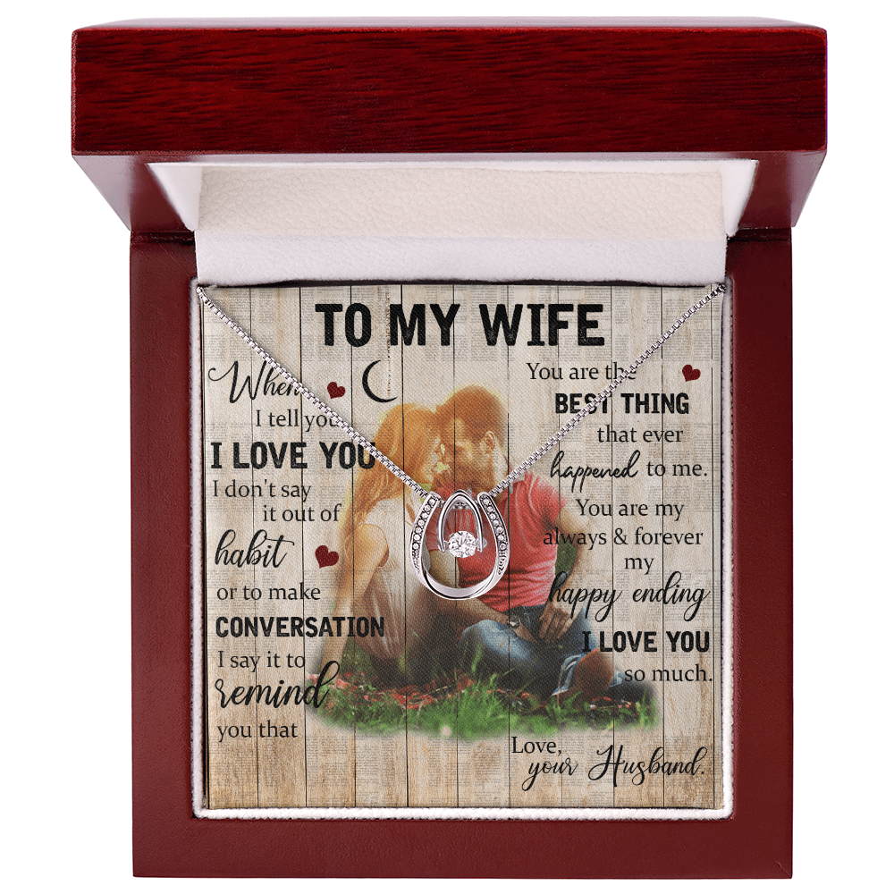 To My Wife Lucky In Love Necklace
