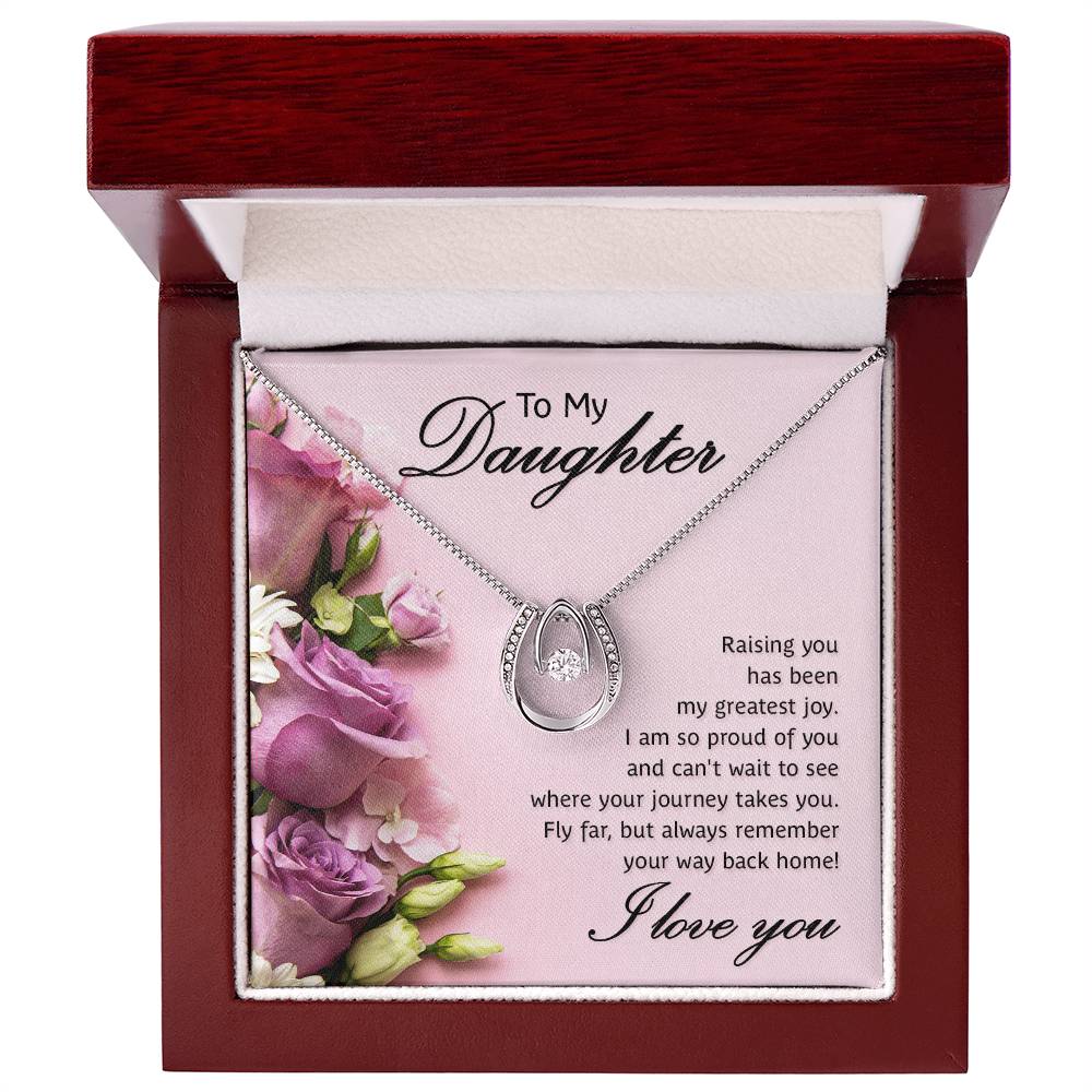 To My Daughter Greatest Joy Lucky In Love Necklace