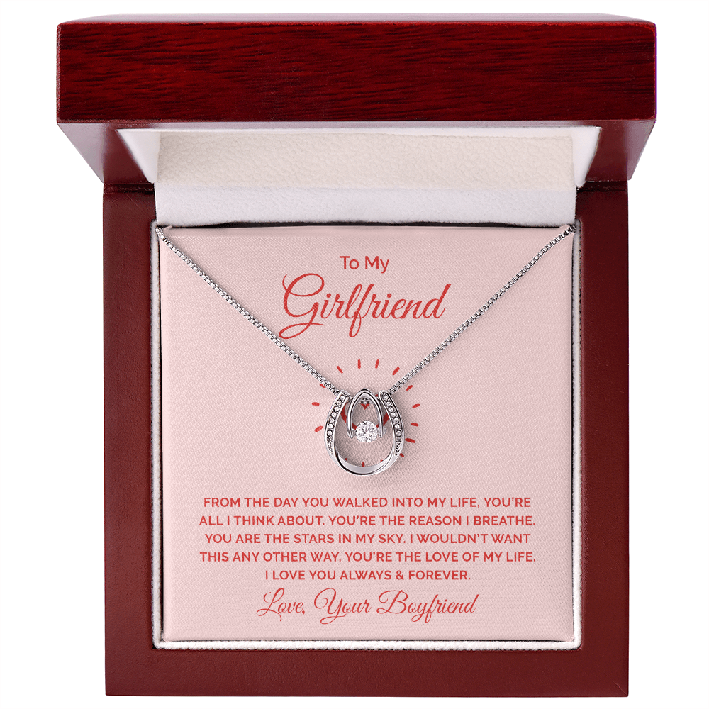 To My Girlfriend Stars in My Sky Lucky In Love Necklace