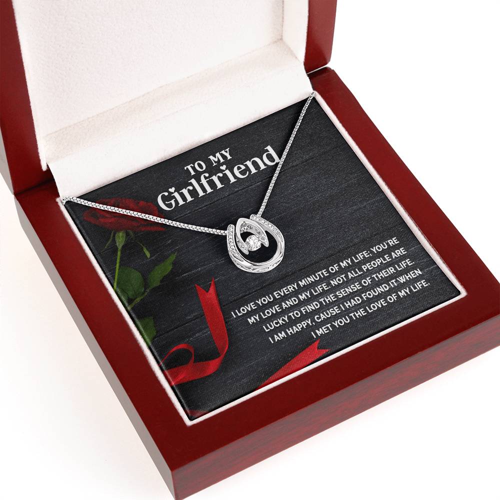 To My Girlfriend Love of My Life Lucky In Love Necklace