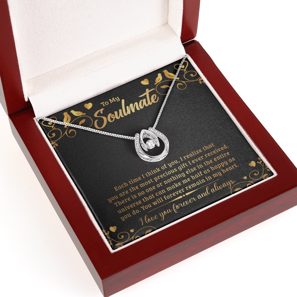To My Soulmate Precious Gift Lucky In Love Necklace