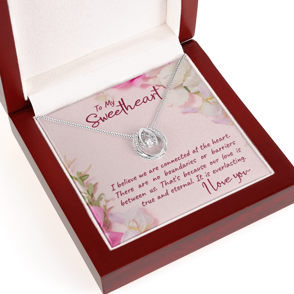 To My Sweetheart Connected at the Heart Lucky In Love Necklace
