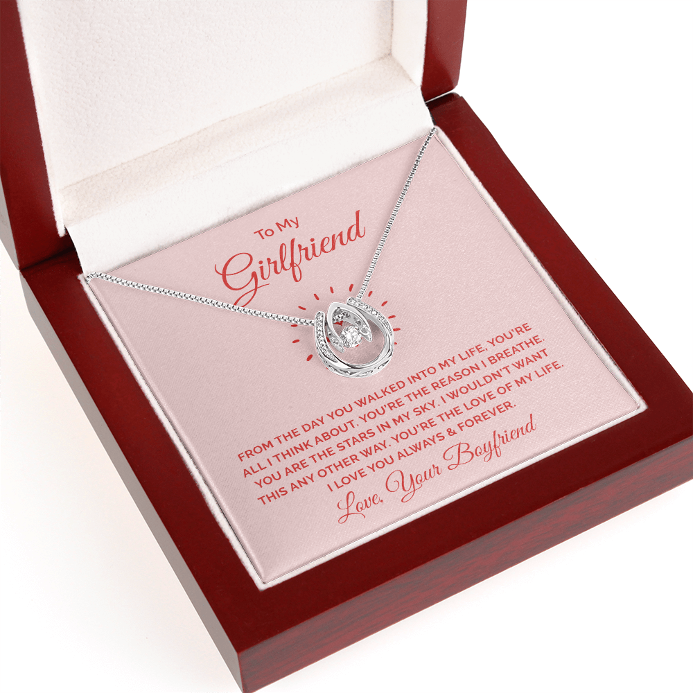 To My Girlfriend Stars in My Sky Lucky In Love Necklace