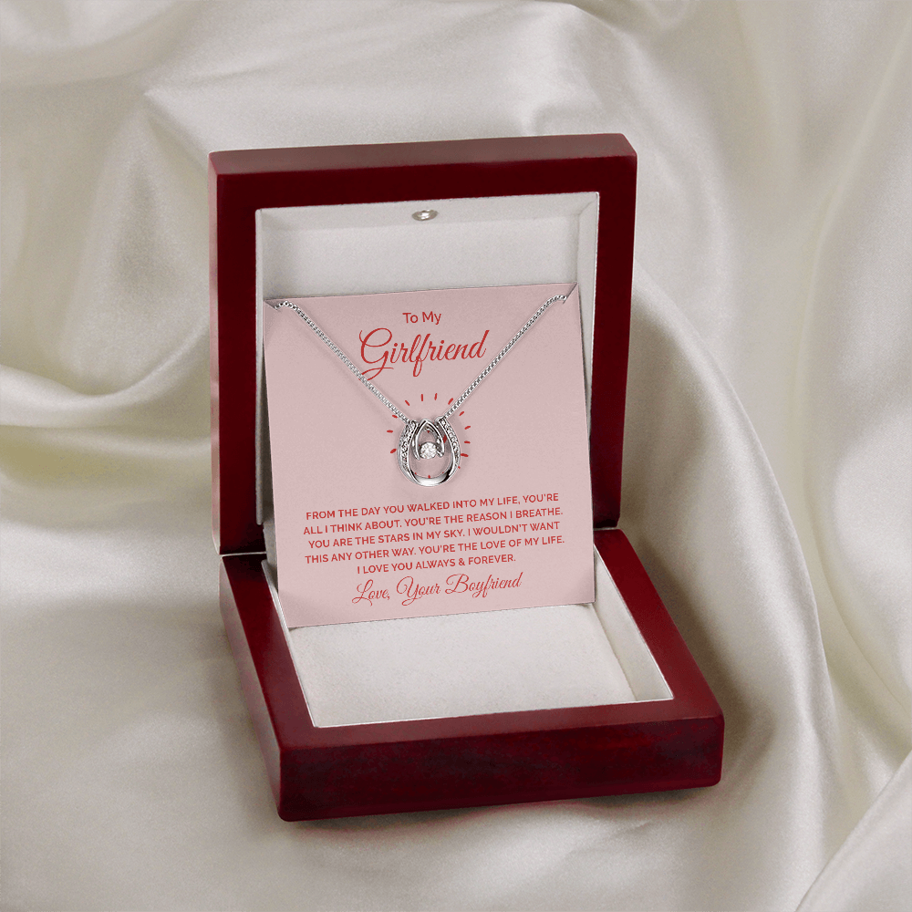 To My Girlfriend Stars in My Sky Lucky In Love Necklace