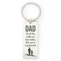 Dad – Of All the Walks We’ve Taken Engraved Keychain