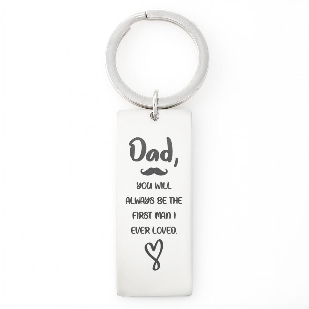 Dear Dad – You Will Always Be My King Engraved Keychain