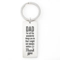 Dad – Thank You for All You Do Engraved Keychain