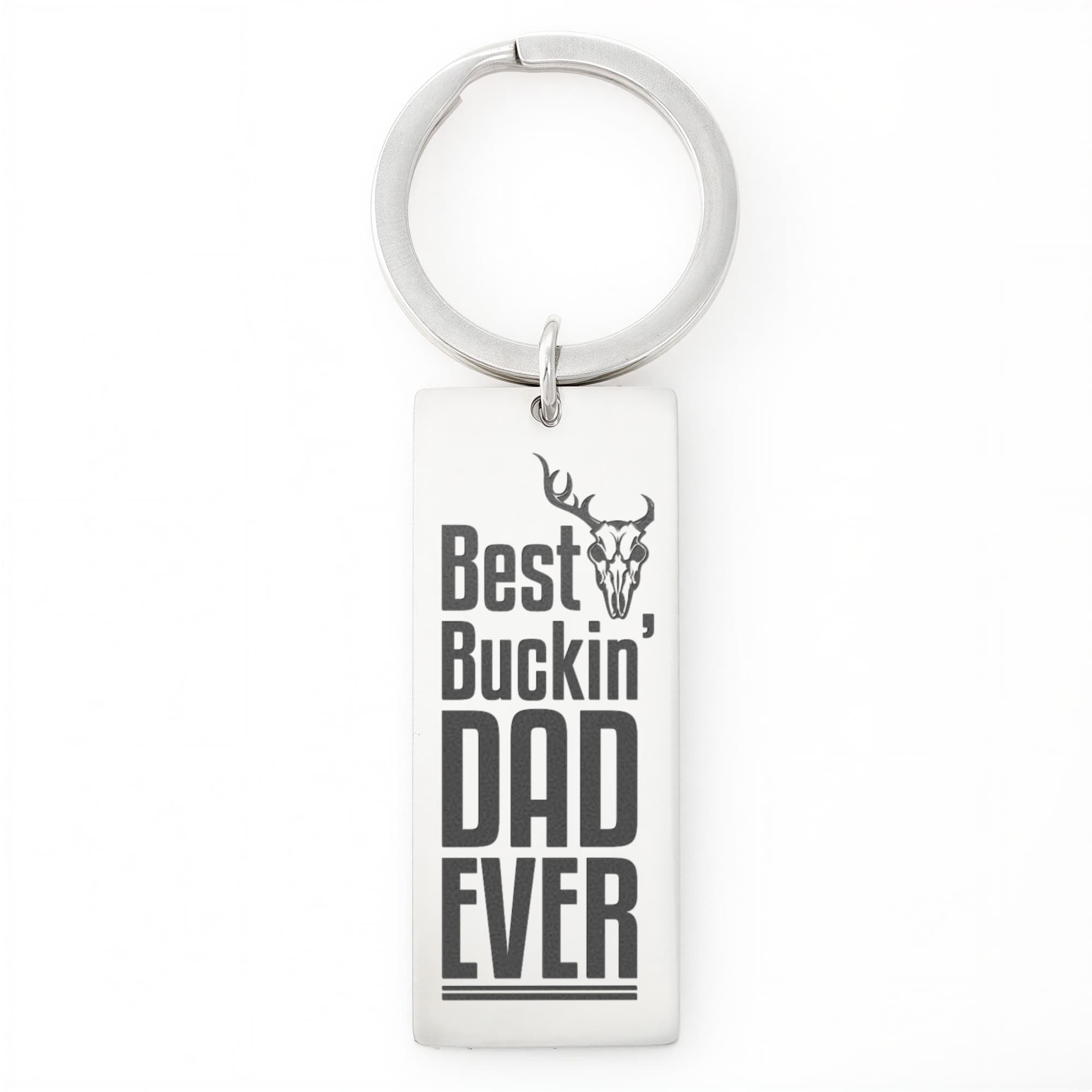 Best Buckin’ Dad Ever – Engraved Keychain