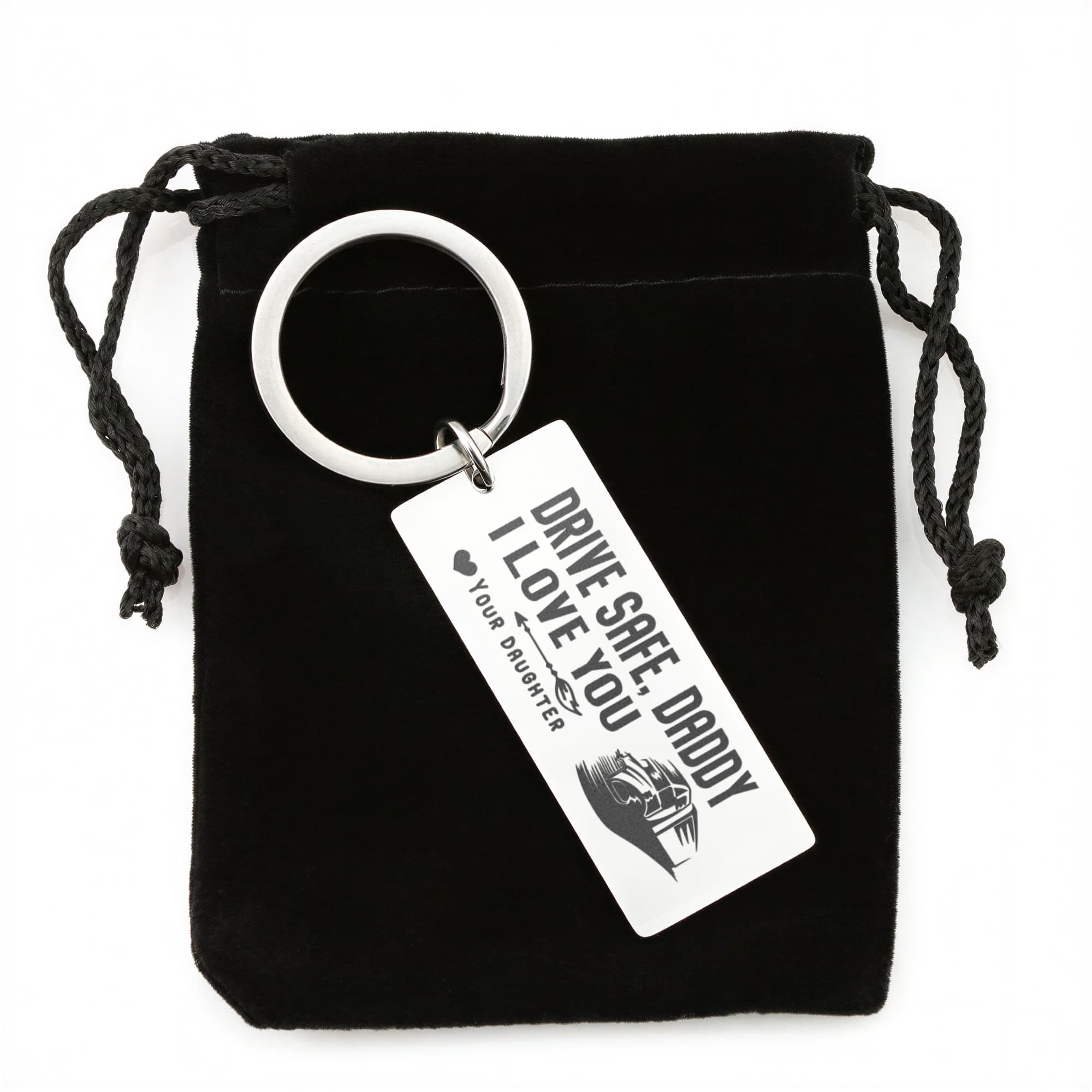 Drive Safe Daddy – Love Your Daughter Engraved Keychain