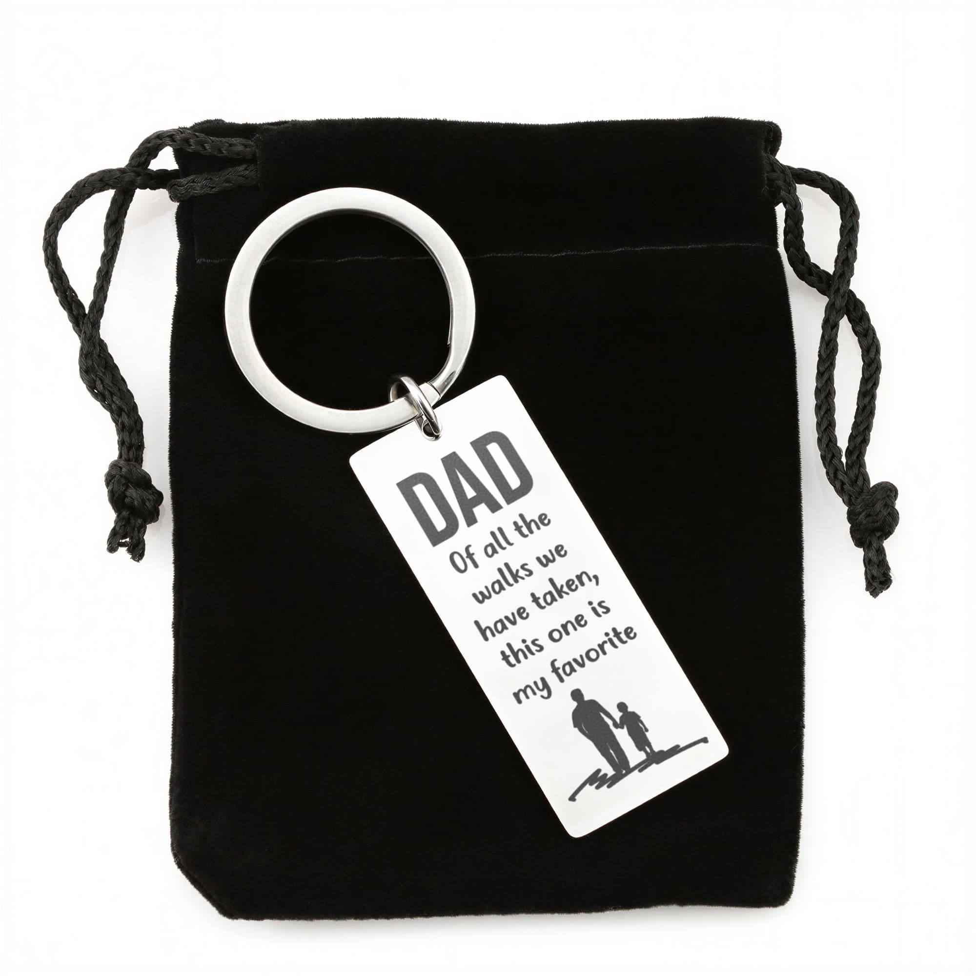 Dad – Of All the Walks We’ve Taken Engraved Keychain