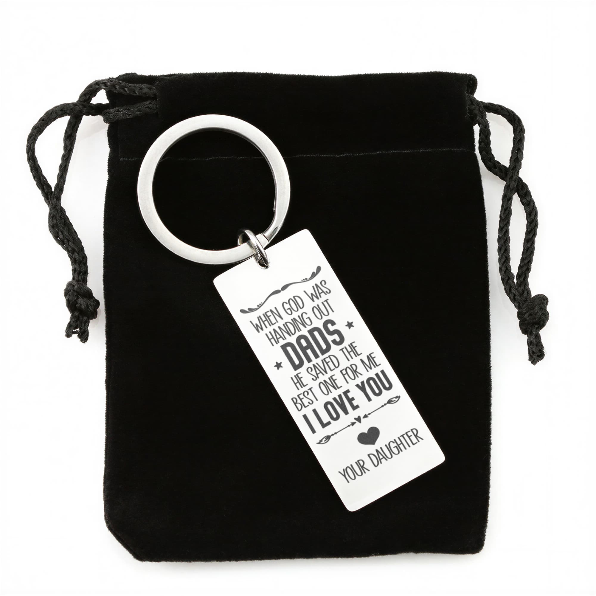 The Best Dads Have Daughters – Engraved Keychain