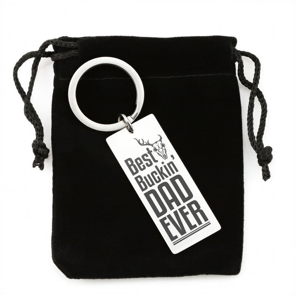 Best Buckin’ Dad Ever – Engraved Keychain