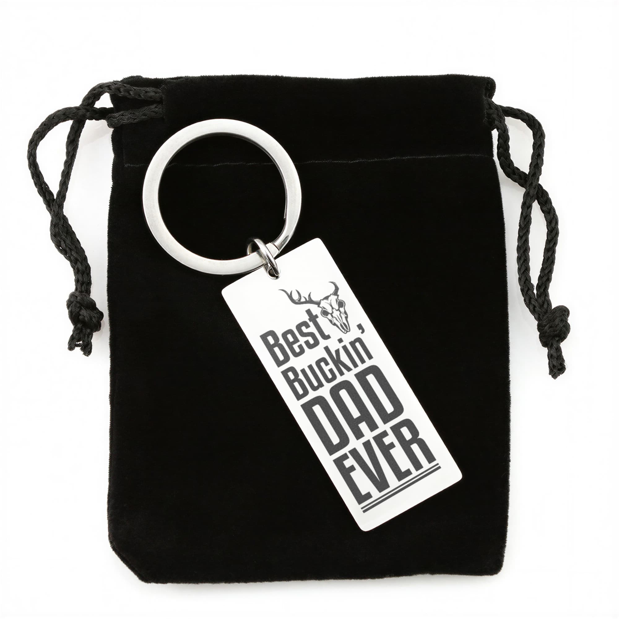 Best Buckin’ Dad Ever – Engraved Keychain
