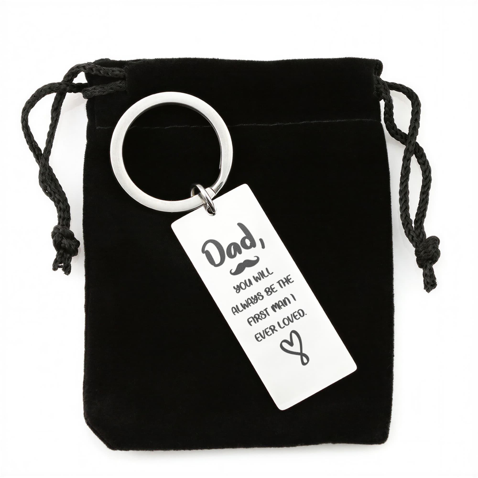 Dear Dad – You Will Always Be My King Engraved Keychain