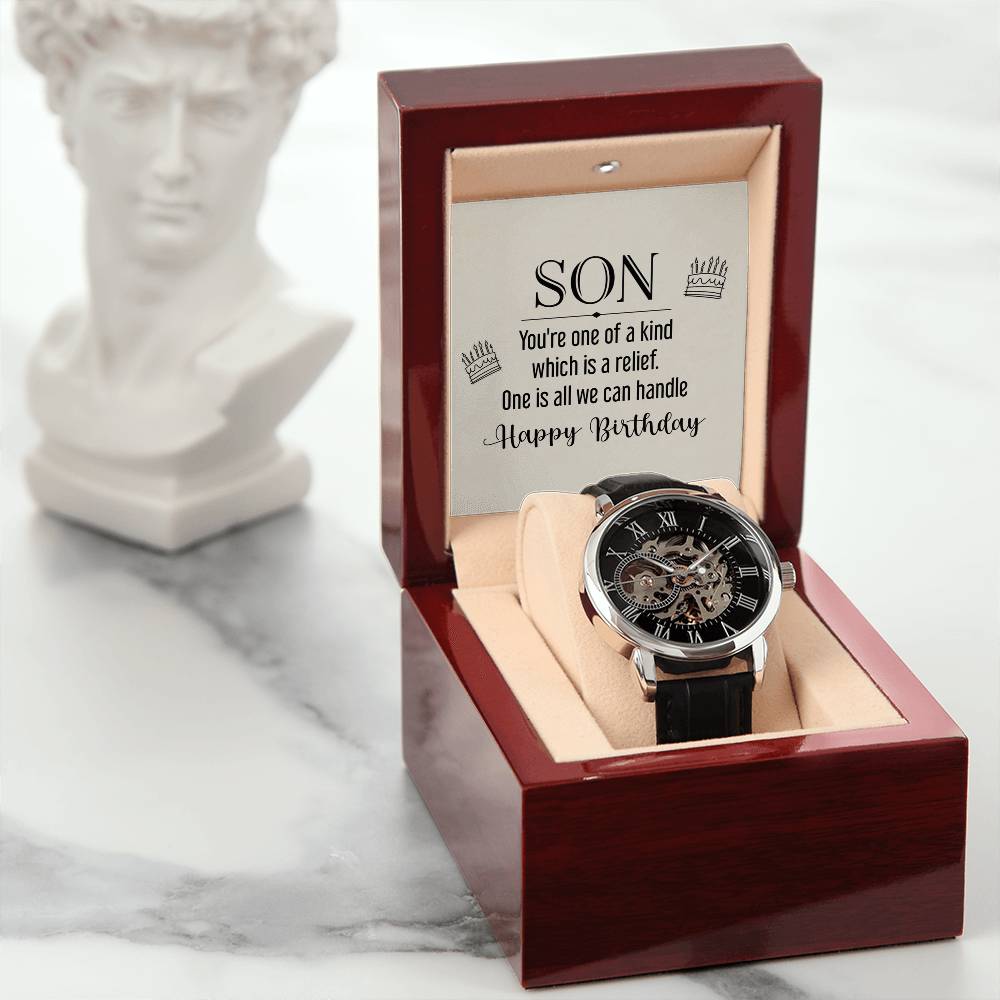 To My Son, One of a Kind Openwork Watch