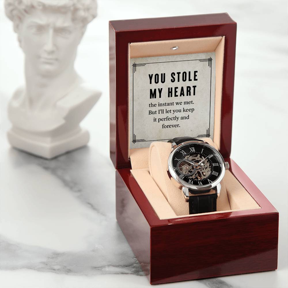 You Stole My Heart Openwork Watch