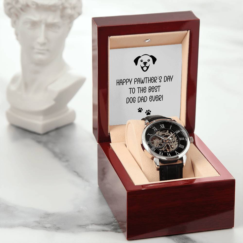 Best Dog Dad Ever Happy Pawther's Day Openwork Watch