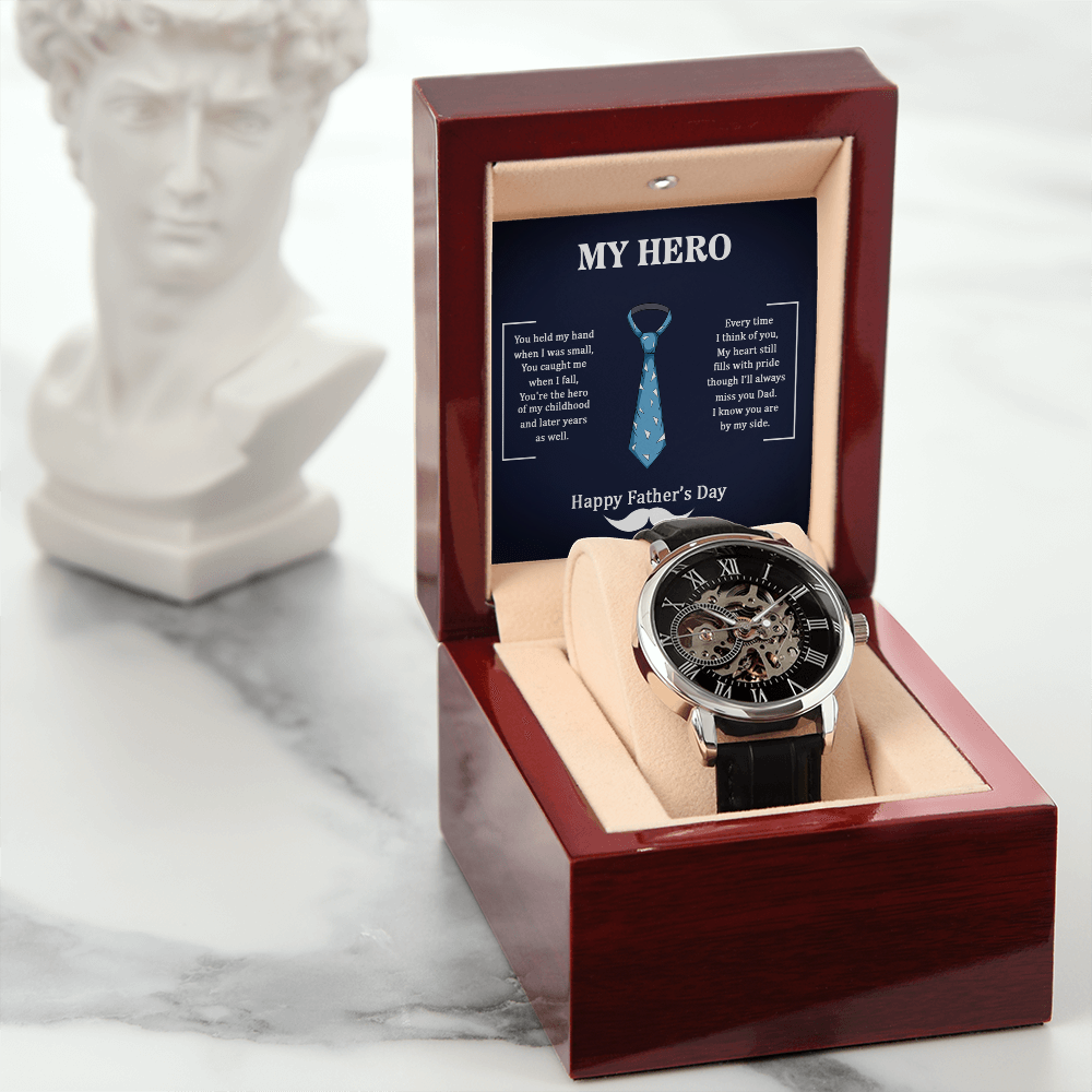 Dad, My Hero Happy Father’s Day Openwork Watch
