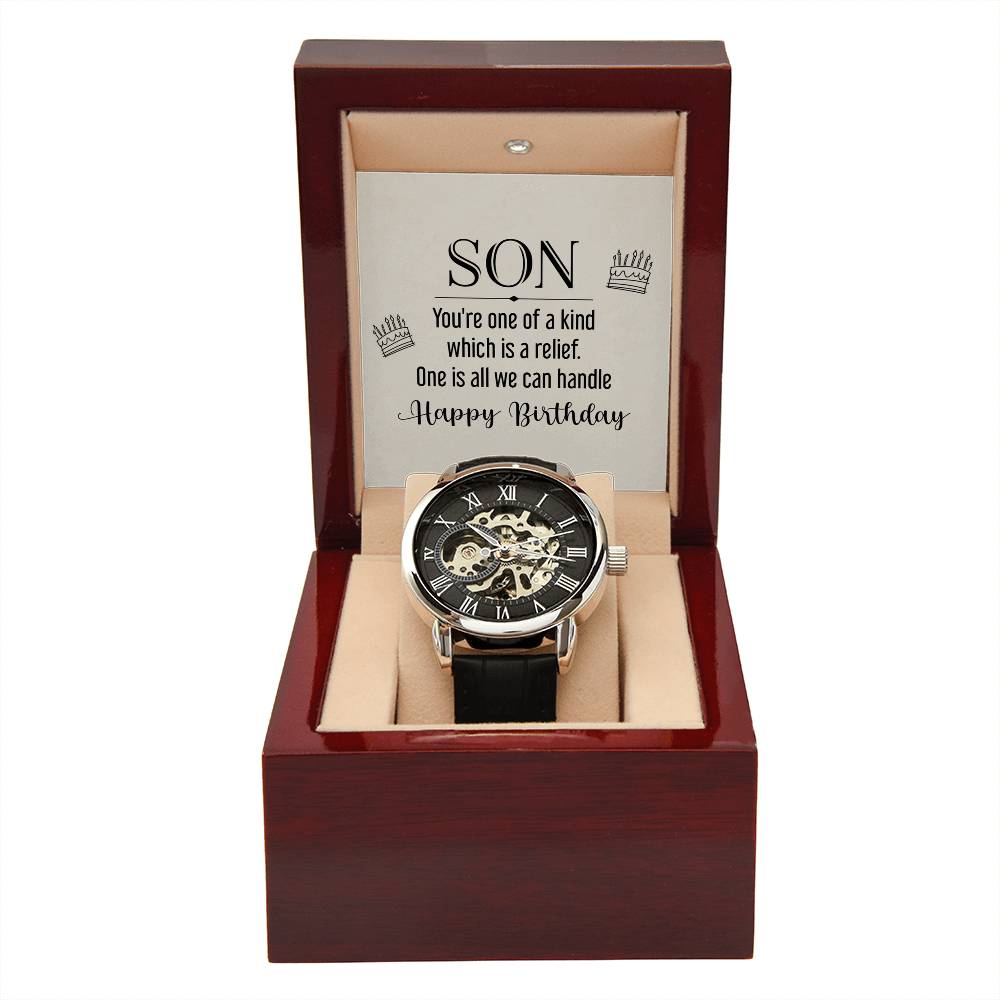 To My Son, One of a Kind Openwork Watch